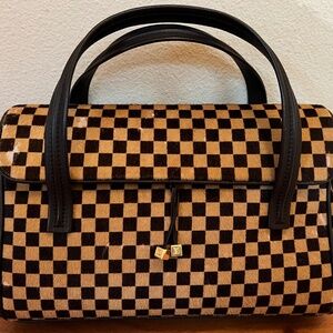 Louis Vuitton Damier Sauvage Lion M92131 Bag Handbag Women's Brown Beige Auth